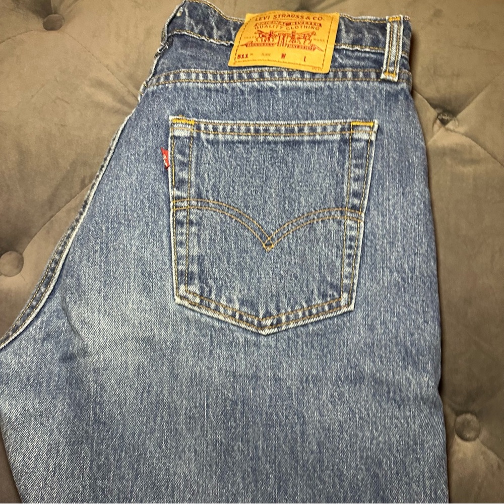 Levi's 511 Classic Medium Wash Flare Leg Jeans W32, L32, 100% Cotton